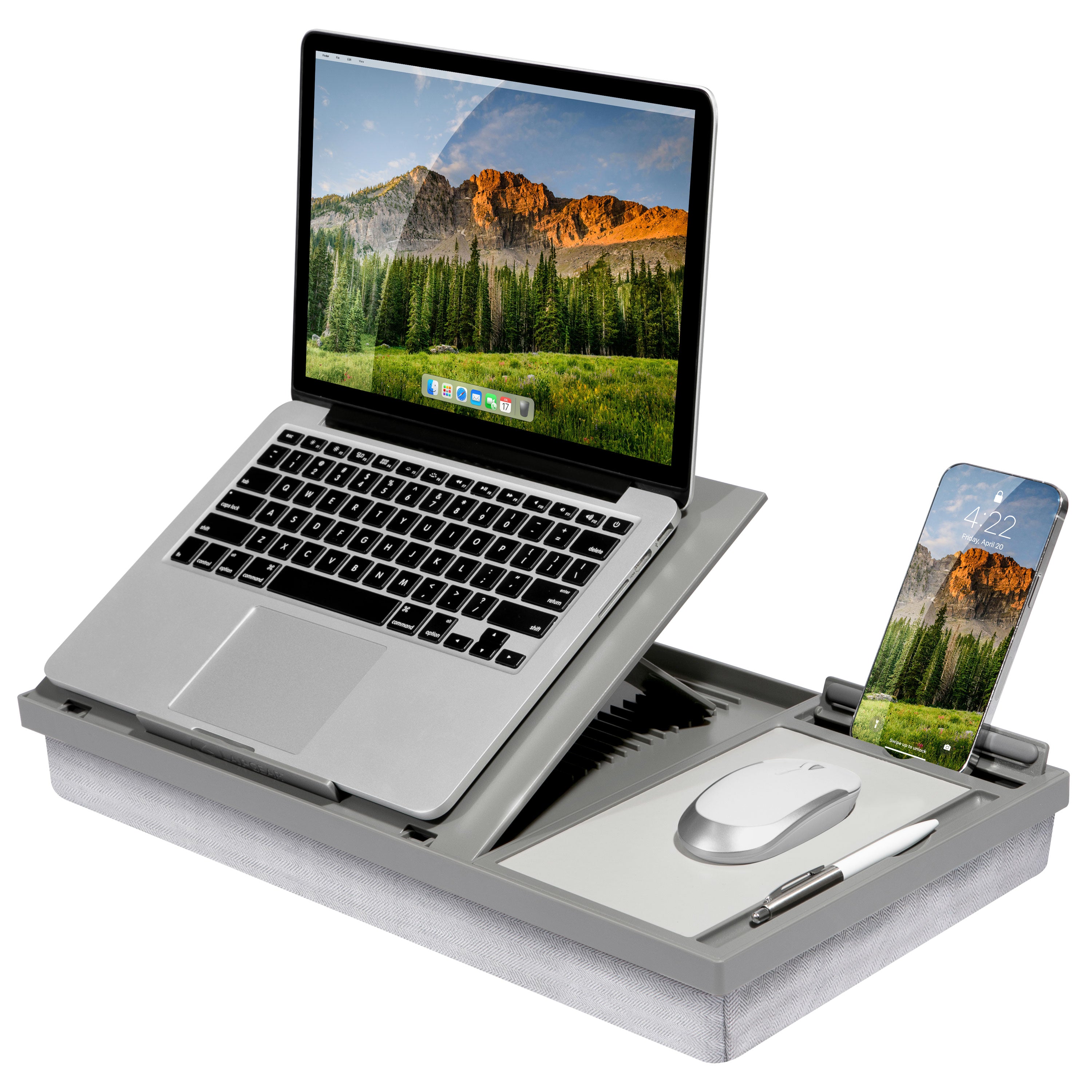 Lapgear Lap Tray For Laptop And Mouse Ergo Pro Lap Desk, Gray
