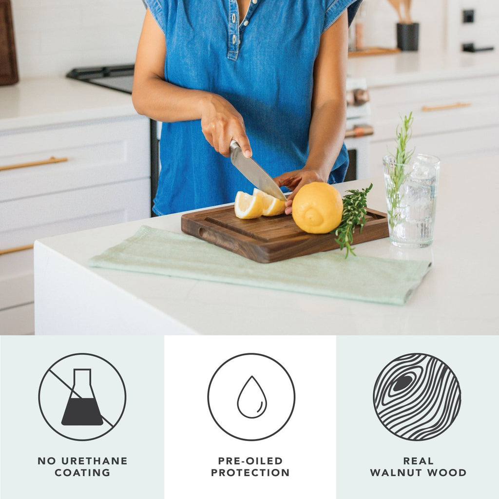 Rossie Home® Black Walnut Wood Reversible Cutting Boards-Cutting Board-LapGear®