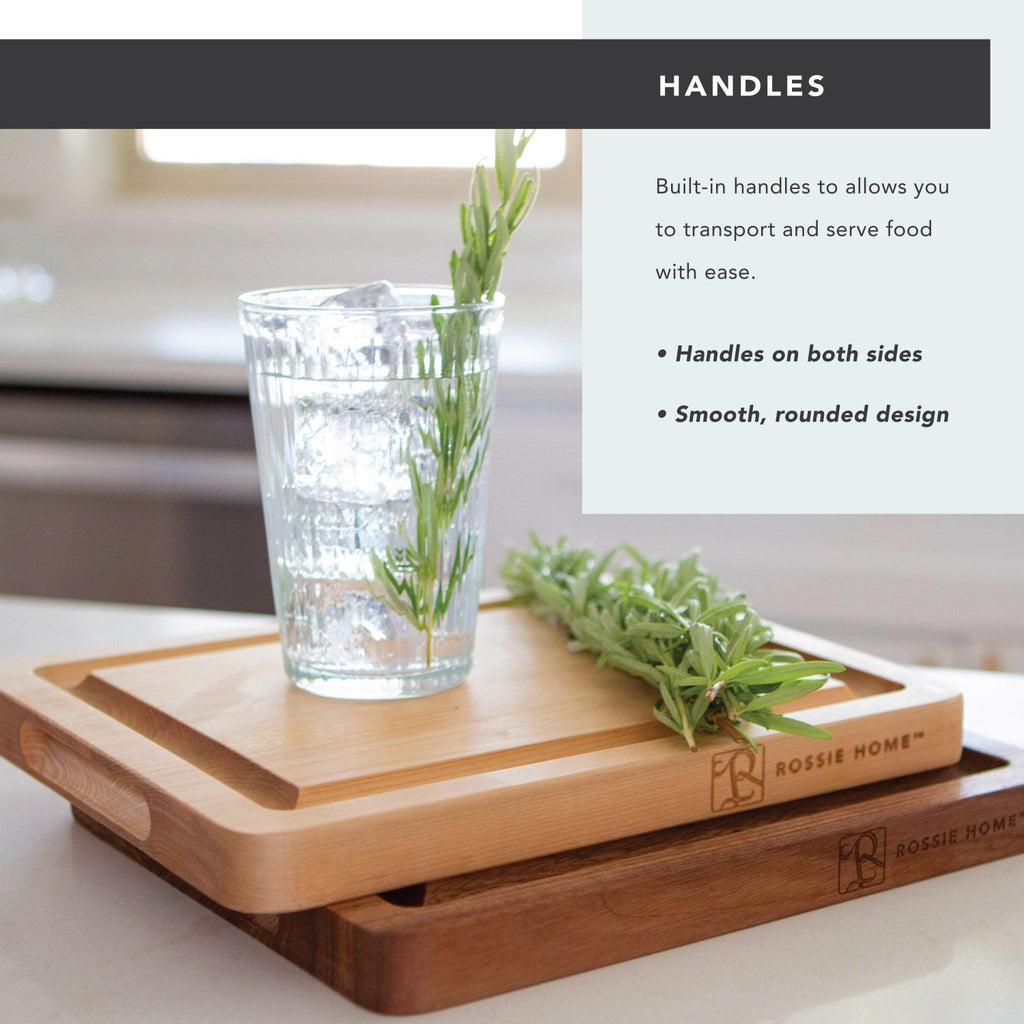 Rossie Home® Black Walnut Wood Reversible Cutting Boards-Cutting Board-LapGear®