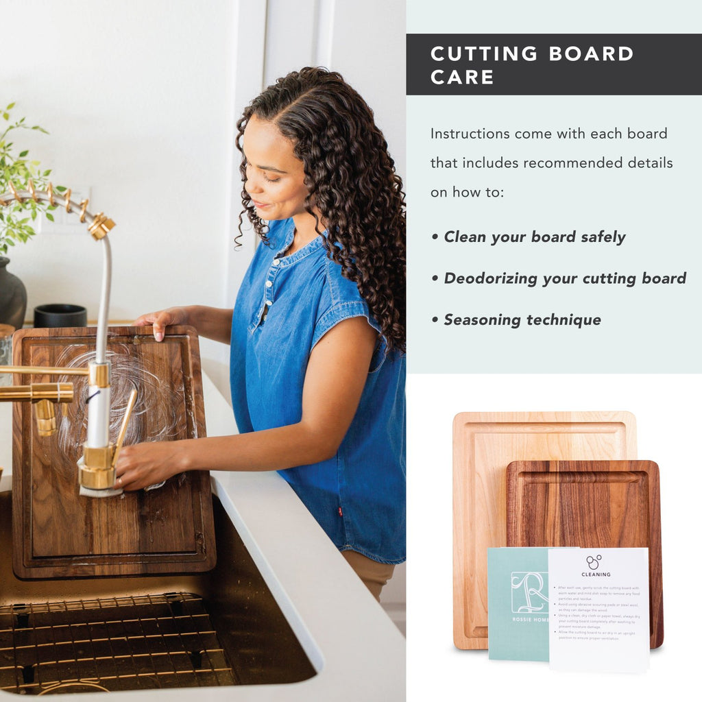 Rossie Home® Black Walnut Wood Reversible Cutting Boards-Cutting Board-LapGear®