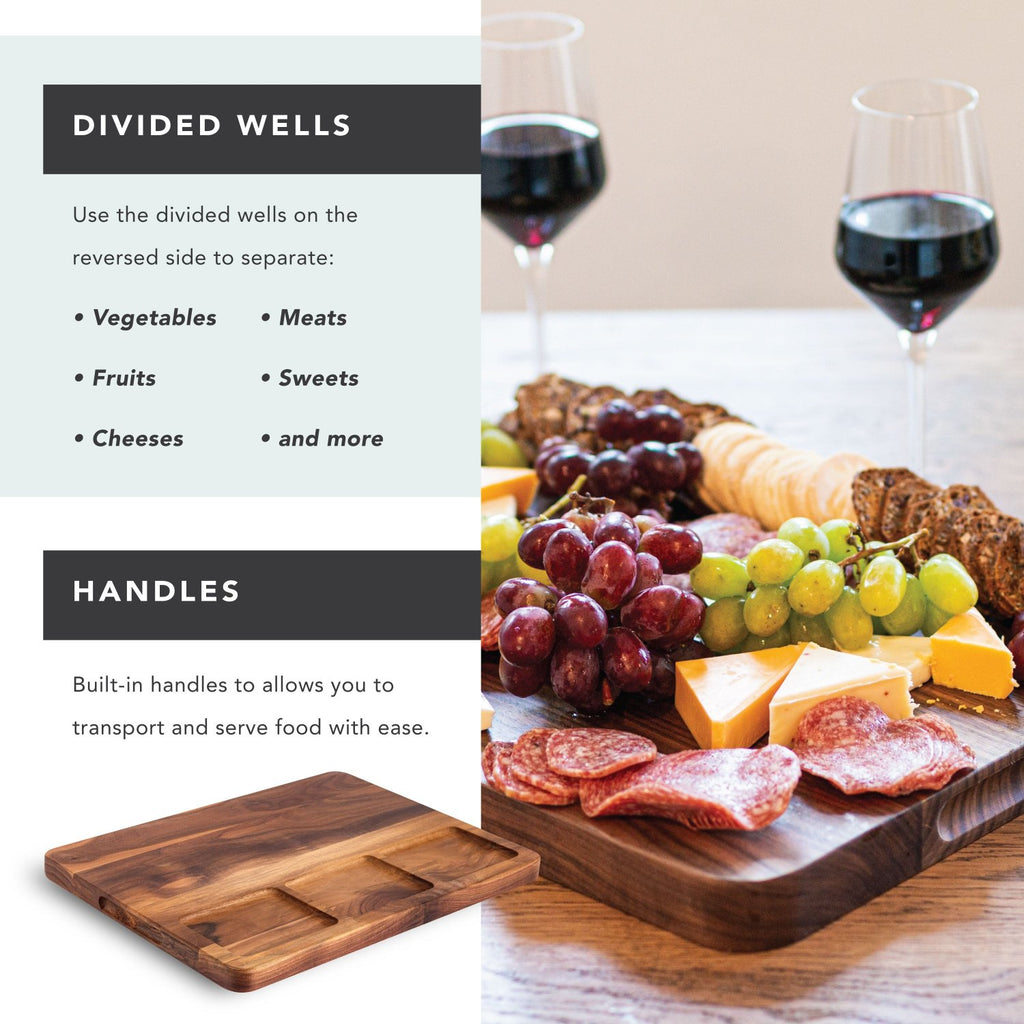 Rossie Home® Black Walnut Wood Reversible Cutting Boards-Cutting Board-LapGear®