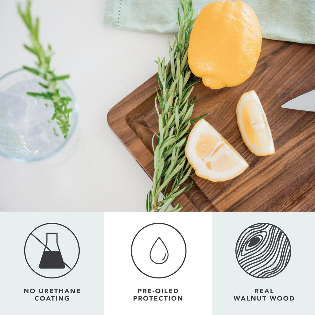 Rossie Home® Black Walnut Wood Reversible Cutting Boards-Cutting Board-LapGear®