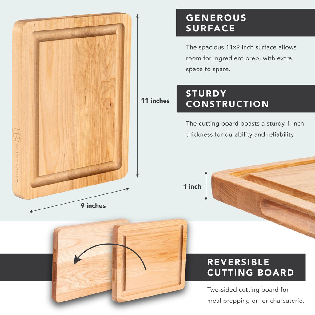 Rossie Home® Blonde Maple Wood Reversible Cutting Boards-Cutting Board-LapGear®
