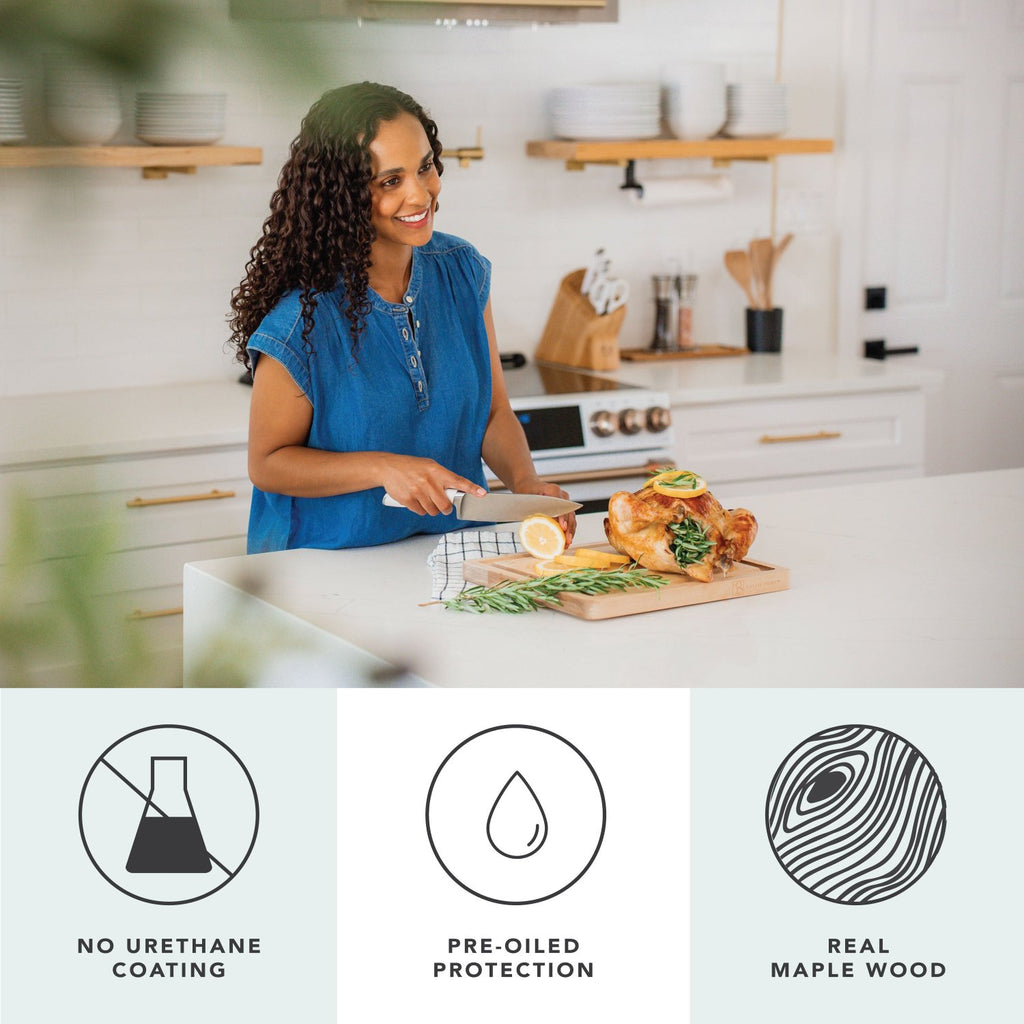 Rossie Home® Blonde Maple Wood Reversible Cutting Boards-Cutting Board-LapGear®