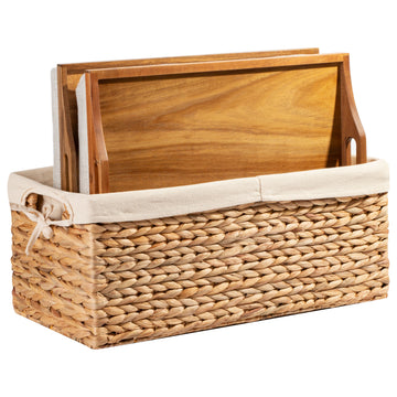 Rossie Home® Set of 2 Lap Trays with Basket-Lap Desks-LapGear®
