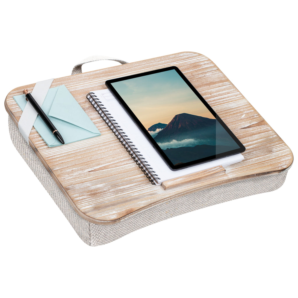  LAPGEAR Bamboo Lap Board with Mouse Pad and Phone Holder -  Natural - Fits up to 15.6 Inch Laptops and Most Tablets - Style No. 77001 :  Home & Kitchen
