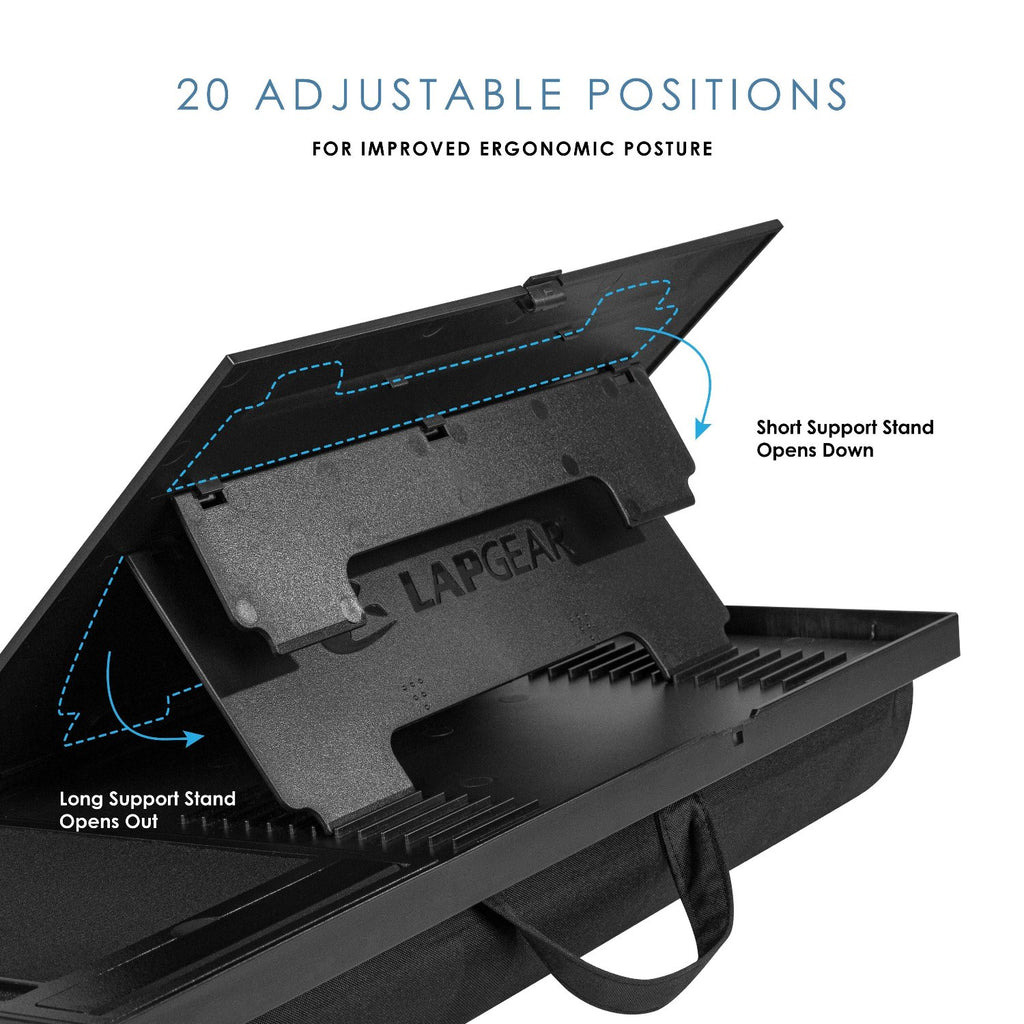 Ergo Pro Lap Desk, Black-Lap Desks-LapGear®